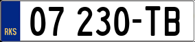 Trailer License Plate